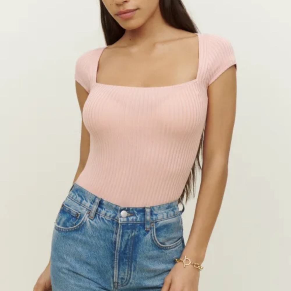 Reformation Bardot Knit Top